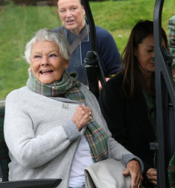 Judi Dench who was attending the Braemar Literary festival Braemar Literary Festival, UK - 30 Sep 2023
