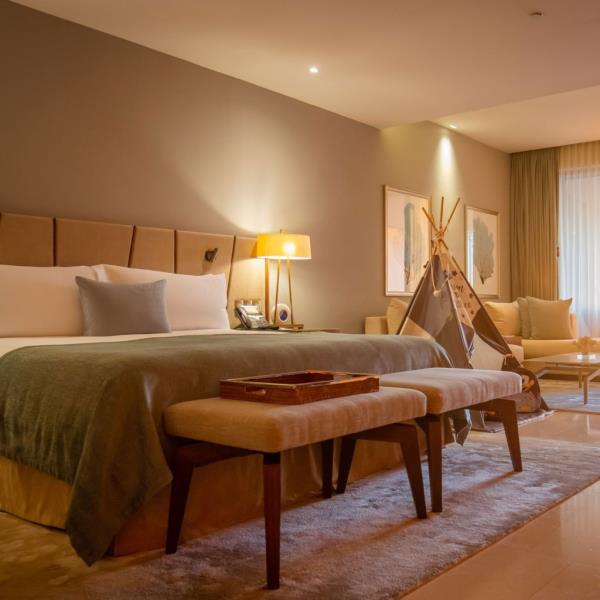 One of the resorts king-sized suites. 