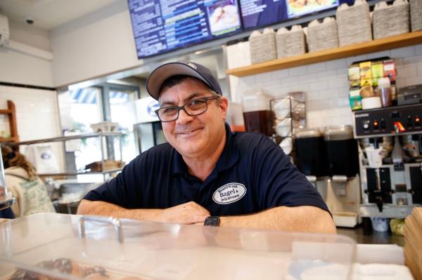 Gerard Foster owner of Boardwalk Bagel and Delicatessen in Atlantic Beach.