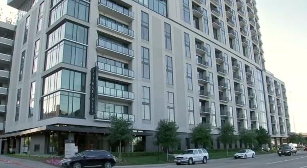 Large apartment complex building