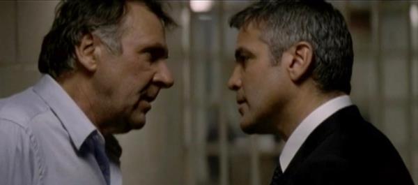 The British star is seen opposite George Cloo<em></em>ney in the 2005 thriller, 