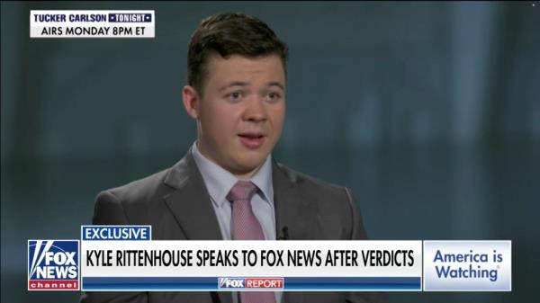 After being found not guilty, Rittenhouse told Tucker Carlson, 'I am not a racist person. I support the BLM movement. I support peacefully demonstrating.'