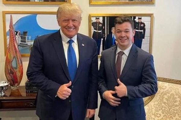 Kyle Rittenhouse meets former President Do<em></em>nald Trump at Mar-a-Lago.