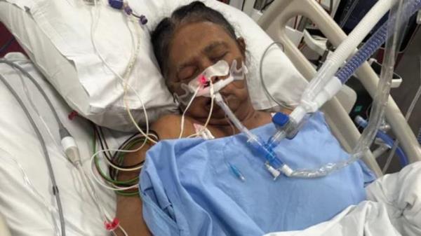 Mrs Carmel Rodrigo remains in hospital after havin<em></em>g her hand amputaited
