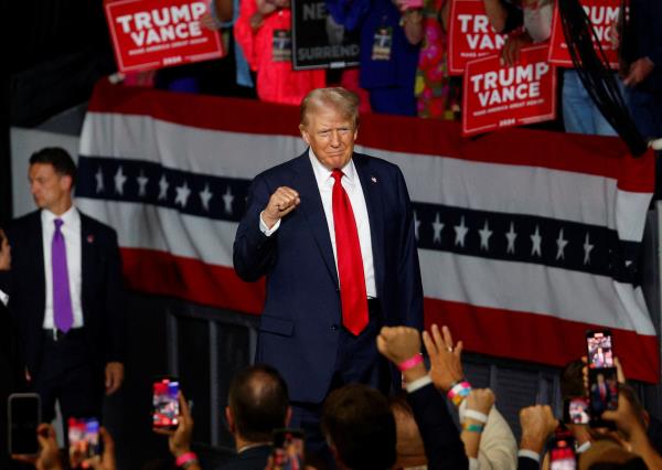 Republican presidential nominee and former U.S. President Trump campaigns in Charlotte