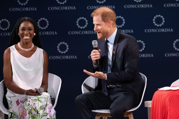 Christina Williams, Prince Harry at The Diana Award panel in NYC on Sept. 23