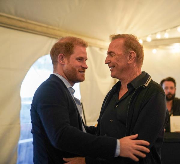 Prince Harry and Kevin Costner at the Fall One805LIVE! music festival