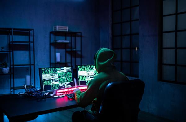A hacker in action