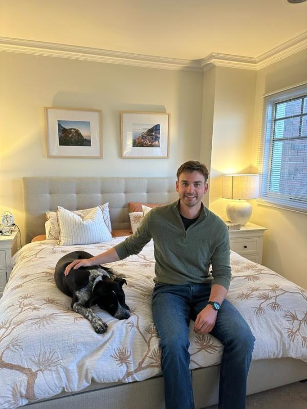 John McDonald, (Skiml<em></em>inks eCommerce Account Manager) and his Emma Comfort mattress.
