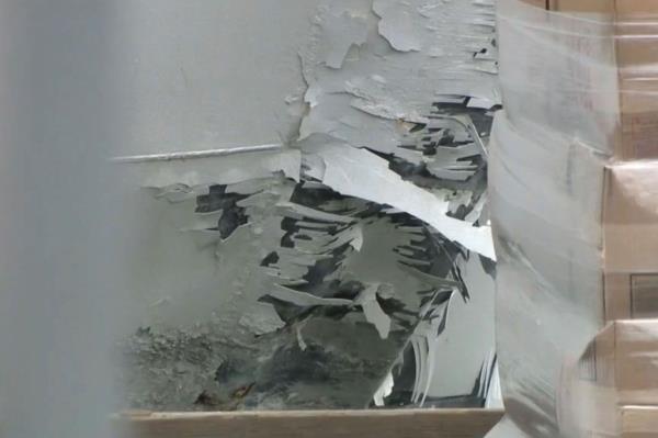 The Ruby Princess with sustained damage.