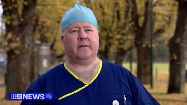 Dr Stephen Goldie from the Alfred Hospital in Melbourne said medical experts have been left troubled by the number of men who are injured by petrol-related burns. Picture: 9News