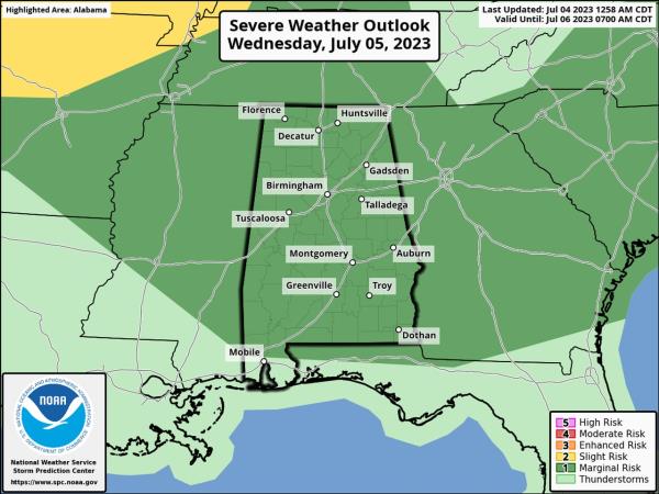 Wednesday severe weather outlook