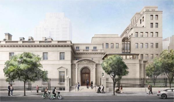 A rendering of the new expansion and enhancement of the Frick Collection.