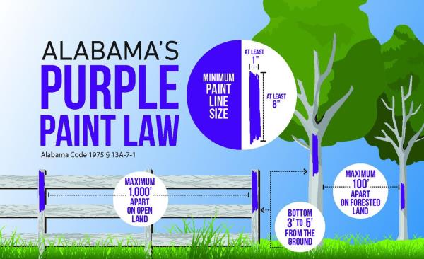 Alabama Purple Paint Law