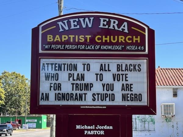 New Era Baptist pastor trolls Trump voters