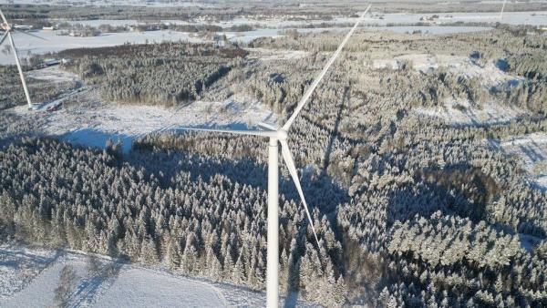 Modvion's wooden wind turbine