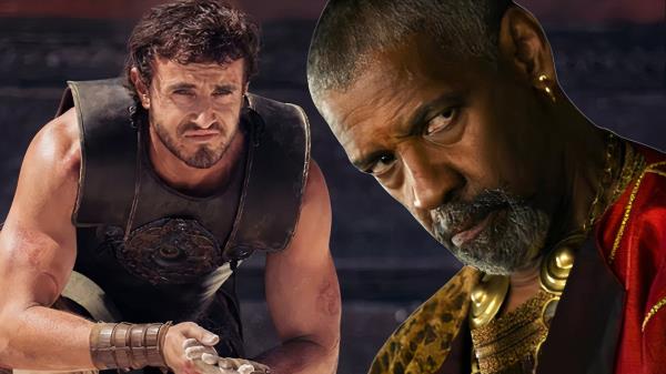 Paul Mescal and Denzel Washington in Gladiator 2.