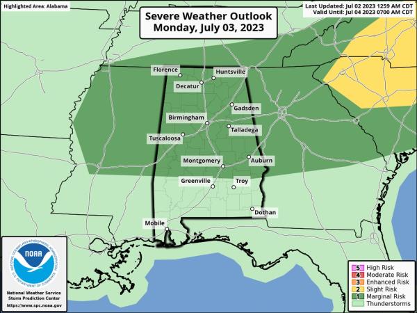 Mo<em></em>nday severe outlook