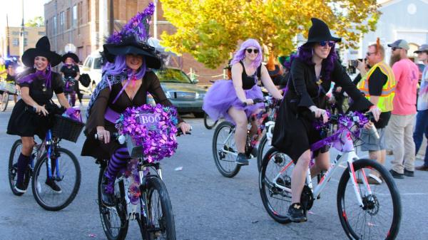 An estimated 500 costumed riders took part in the event.