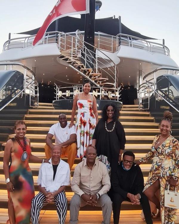 Magic Johnson's yachting guests of 2023
