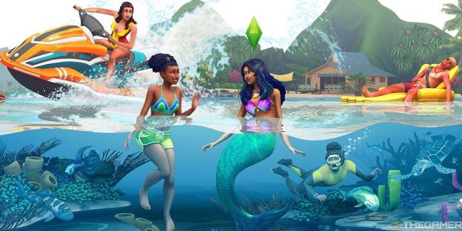 sims 4 mermaid island living promotio<em></em>nal image