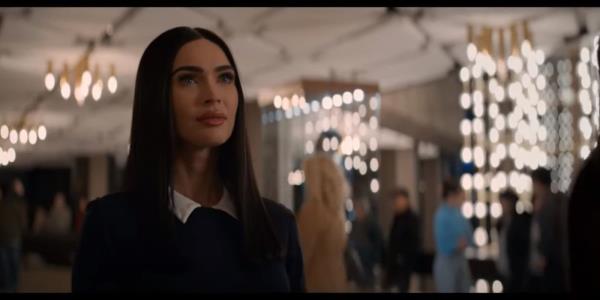Megan Fox stands and looks seductive in Subservient