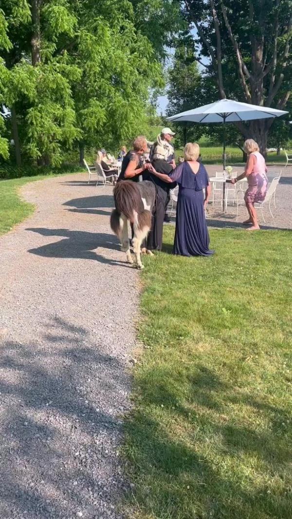 Guests posed for photos with the groomsman