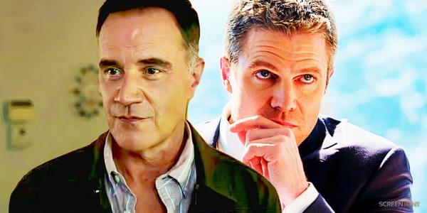 Tim DeKay and Stephen Amell in Suits LA
