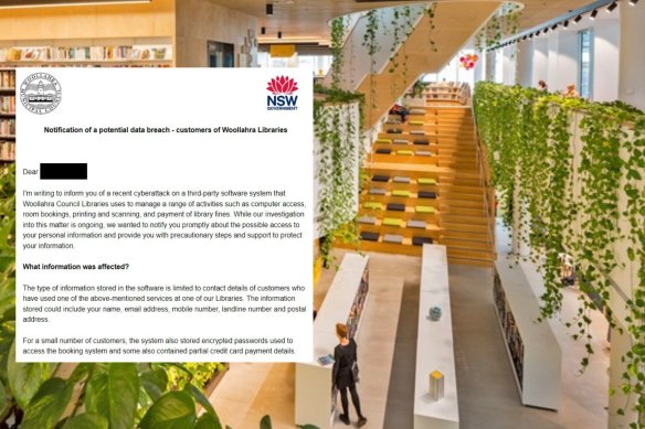 Woollahra Council operates libraries in Paddington, Double Bay and Watsons Bay, and wrote to affected users on Thursday morning.