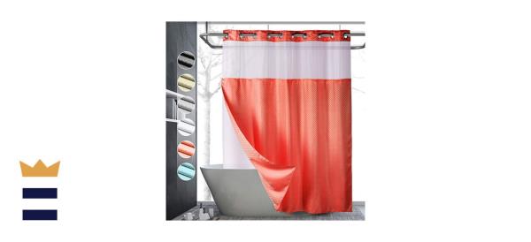 Lagute Hook Free Shower Curtain With Snap-In Liner